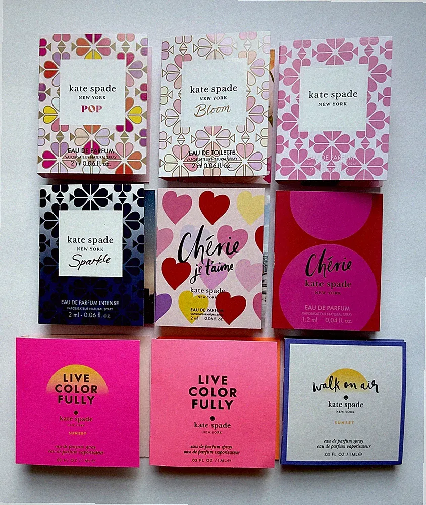 Kate Spade New York Perfume Collection 9pc Sample Vial Spray Set