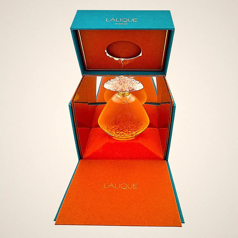 Lalique 1995 Limited Edition Jasmine Crystal Flacon 60ml Parfum Rare Collectors
