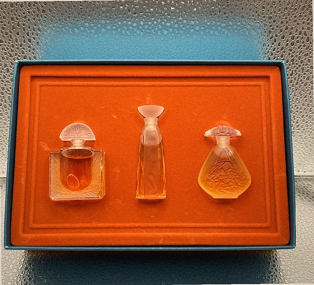 Lalique Les Introuvables Ultimate Collection Set of 3 Mini Perfume Bottles Boxed