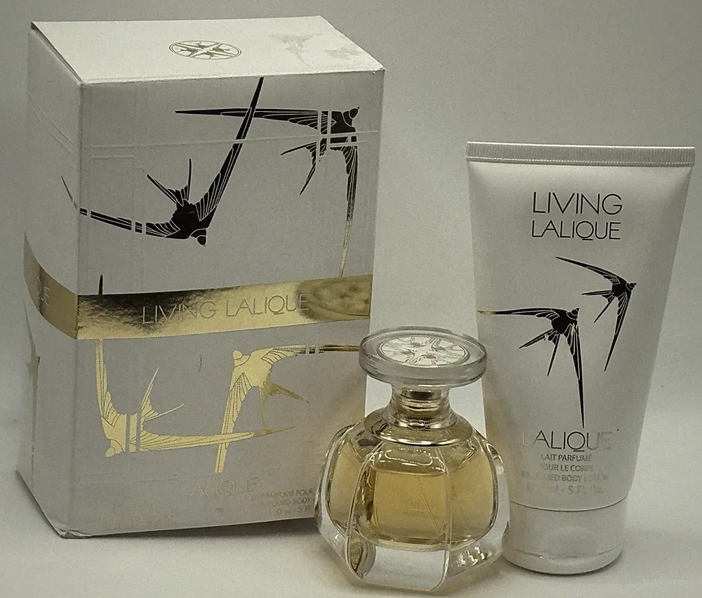 Lalique Living Lalique Gift Set Eau de Parfum 50mL + Bath & Shower Gel 150mL NWB