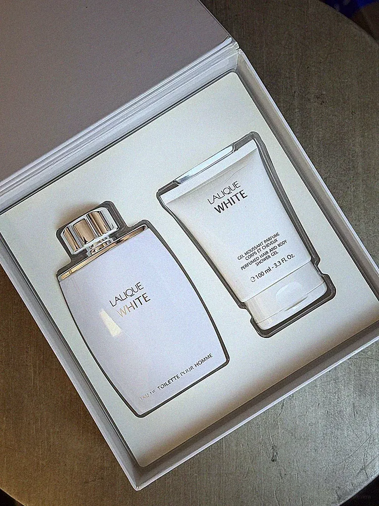LALIQUE WHITE PERFUME X HAIR & BODY SHOWER GEL FROM PARIS (COMBO)