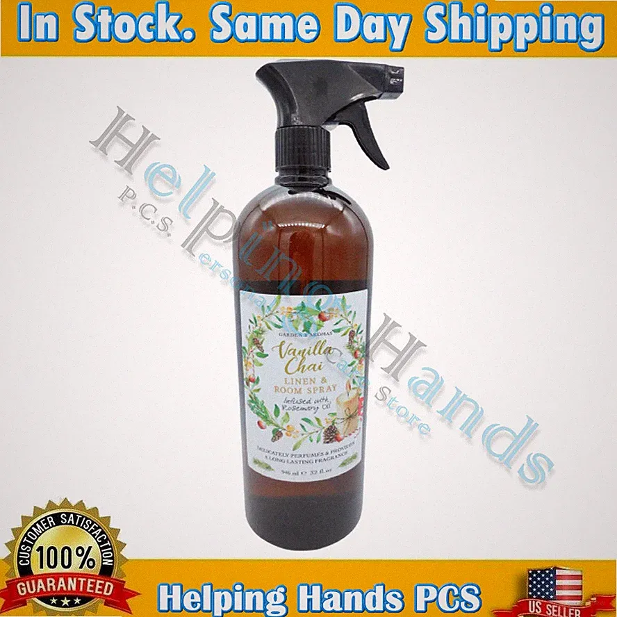 Large Linen & Room Spray "Vanilla Chai" + Rosemary Oil Fragrance Home & Body NEW