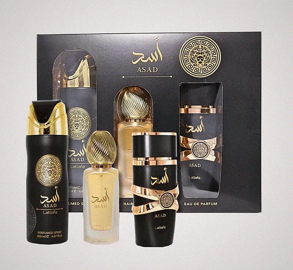 Lattafa Asad Collection 3pc Set (Eau de Parfum, Perfumed Spray & Hair Mist)