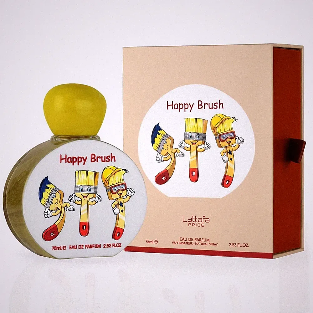 Lattafa Pride Happy Brush for Kids Eau de Parfum Spray, 2.53 Ounce / 75 ml