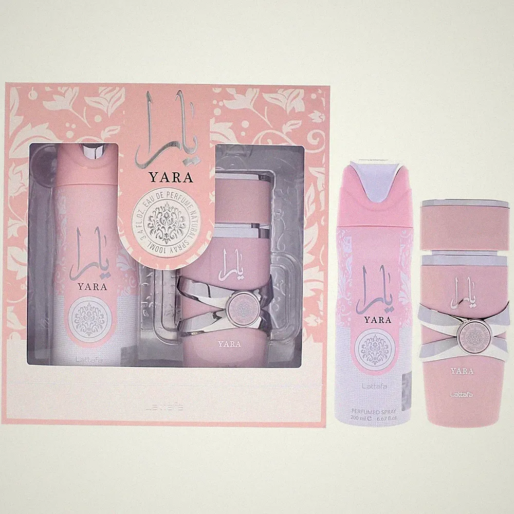 Lattafa Yara Eau de Parfum and Body Spray 2 PC Gift Set Fruity Floral Perfume