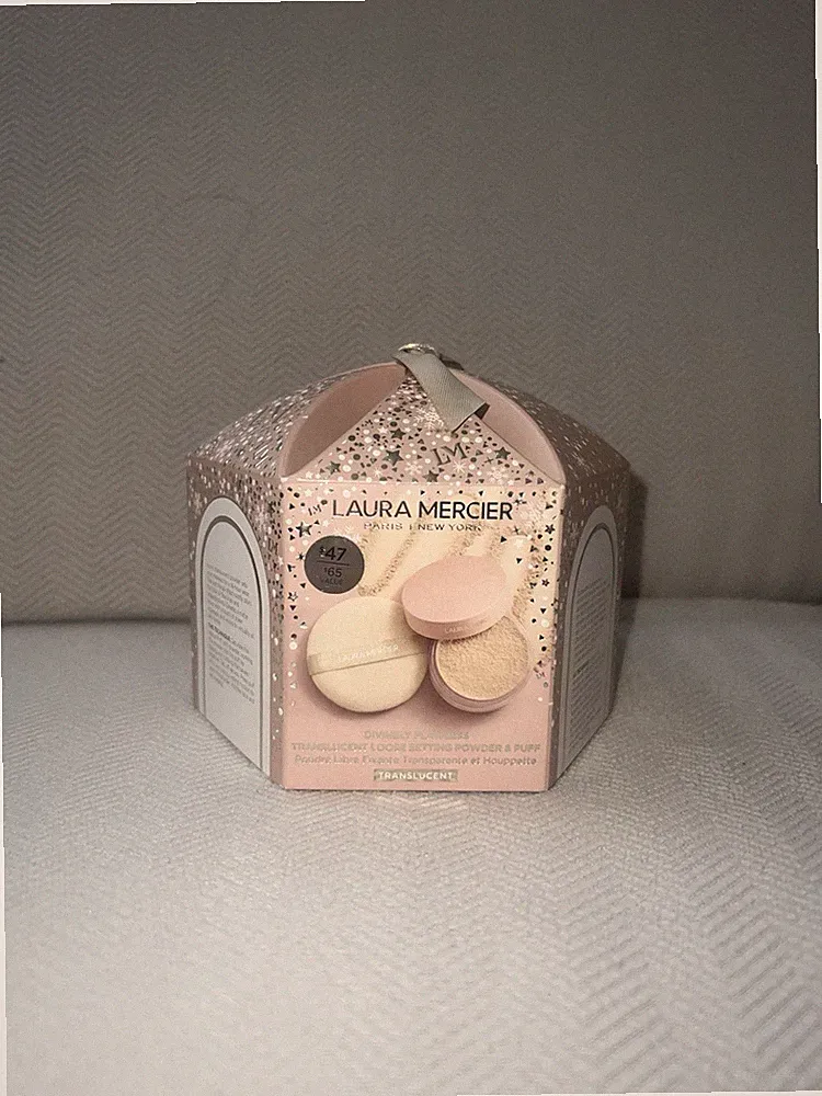 Laura Mercier DIVINELY FLAWLESS Translucent Loose SETTING POWDER & PUFF Gift Set