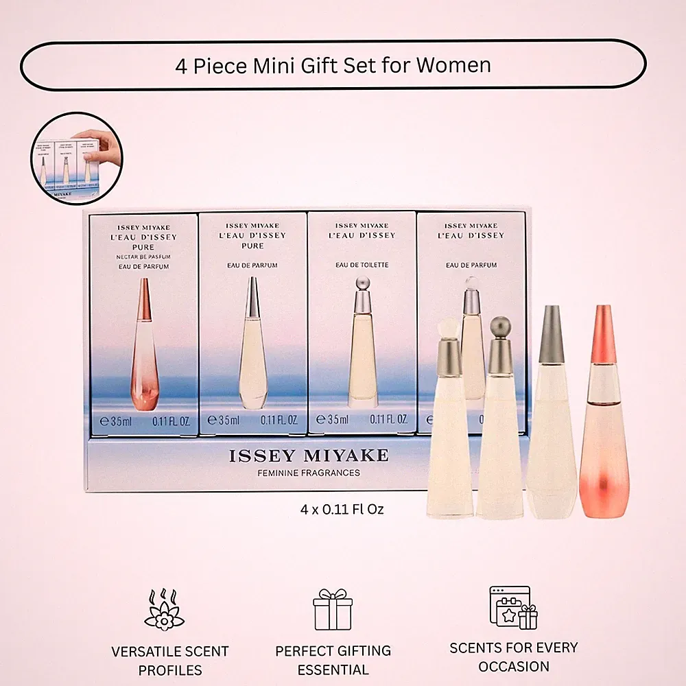 Leau Dissey Miniatures Set by Issey Miyake Perfume Set for Women - 4 Pc