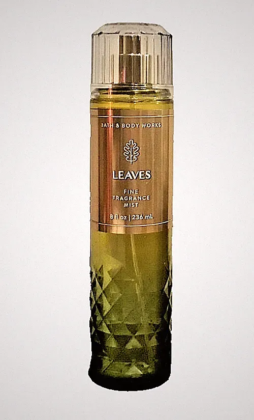 LEAVES FRAGRANCE MIST BODY SPRAY BATH BODY WORKS 8 OZ NEW GREEN FACETED