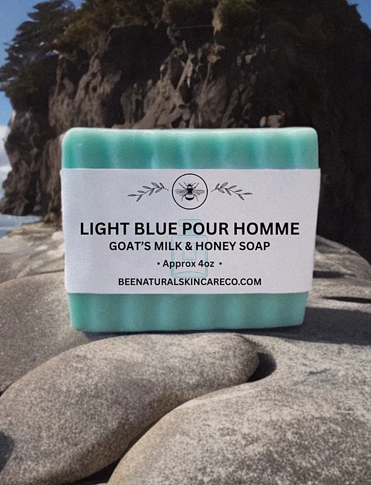 Light Blue Pour Homme Type Goats Milk & Honey Cologne Soap 4oz