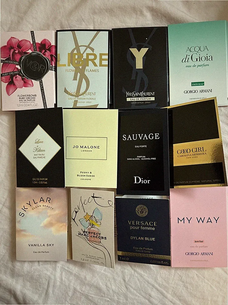 LOT 12 Perfume Samples Vials Armani Versace Dior YSL Jo Malone Kilian Marc Jacob