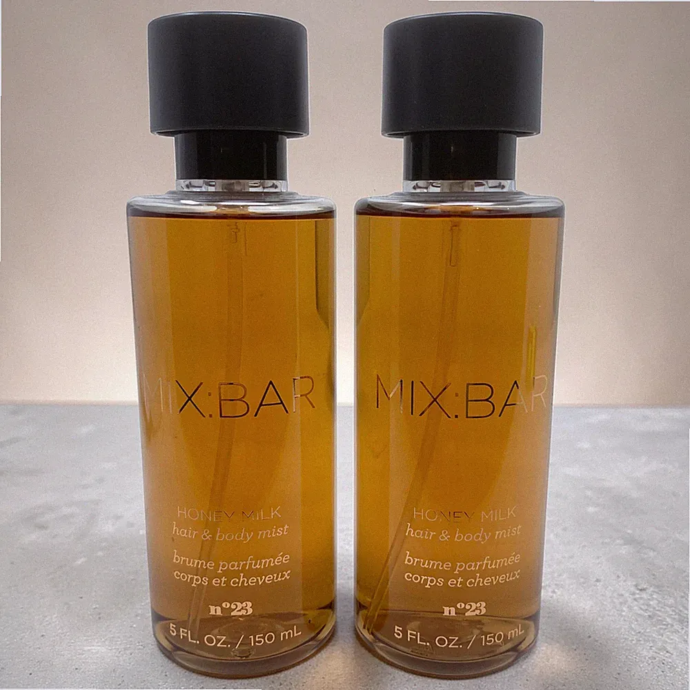 Lot 2 MIX:BAR Honey Milk Hair Body Mist Perfume Spray Women No. 23 Discontinued