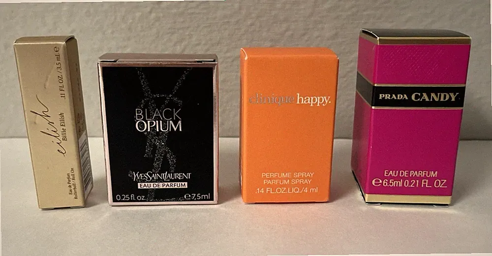 Lot Designer High End Perfume Travel Mini Bottle YSL + PRADA + EILISH + CLINIQUE