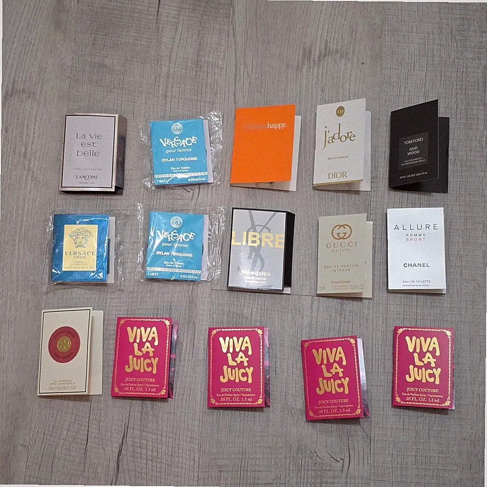 Lot of 15 Designer Perfume Sample Chanel Dior Gucci Tom Ford YSL Versace Juicy