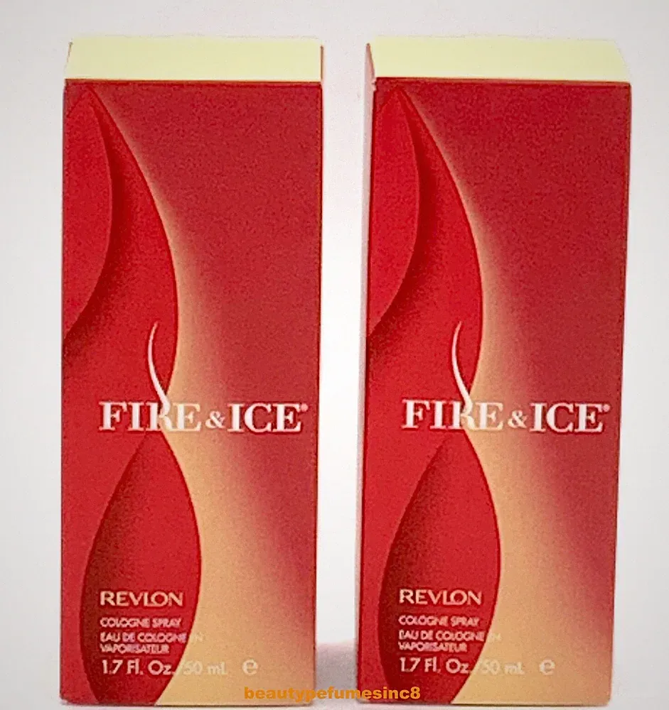 Lot of 2 Pcs - Fire and Ice Perfume by Revlon 1.7 oz Cologne Spray Women's NEW