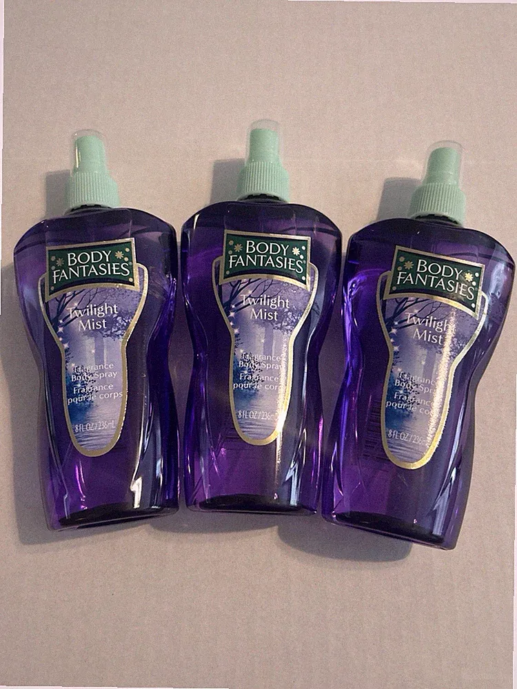 Lot Of 3 Body Fantasies Twilight Mist Fragrance Body Spray 8 Fl Oz FREE SHIPPING