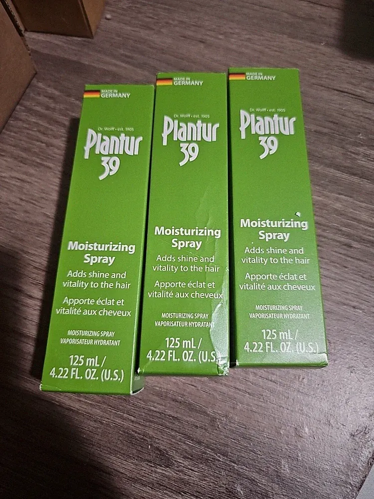 Lot Of 3 Plantur 39 Moisturizing Spray Ads Shine And Vitality To The Hair 125ml