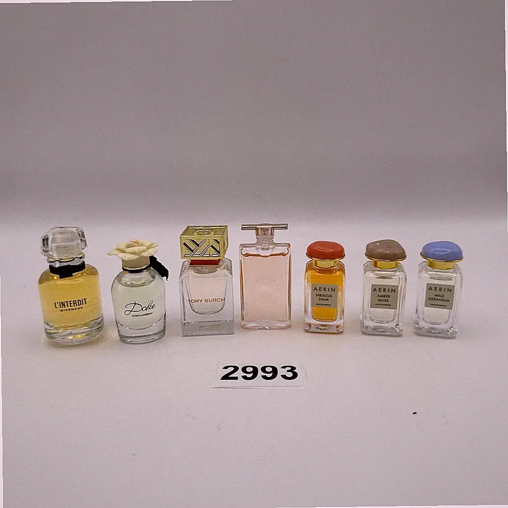 LOT OF 7 DESIGNER PERFUME MINI BOTTLES GIVENCHY DOLCE AERIN TORY BURCH