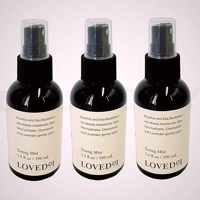 Loved 01 Face & Body Toning Mist Moisturizing Spray 3.4oz Lot of 3