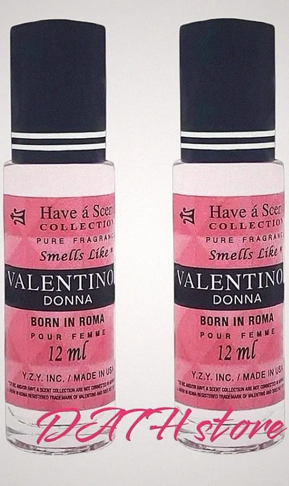 LUXURY VALENTINO ROLL ON BODY OIL PERFUME 12ML TWIN PACK