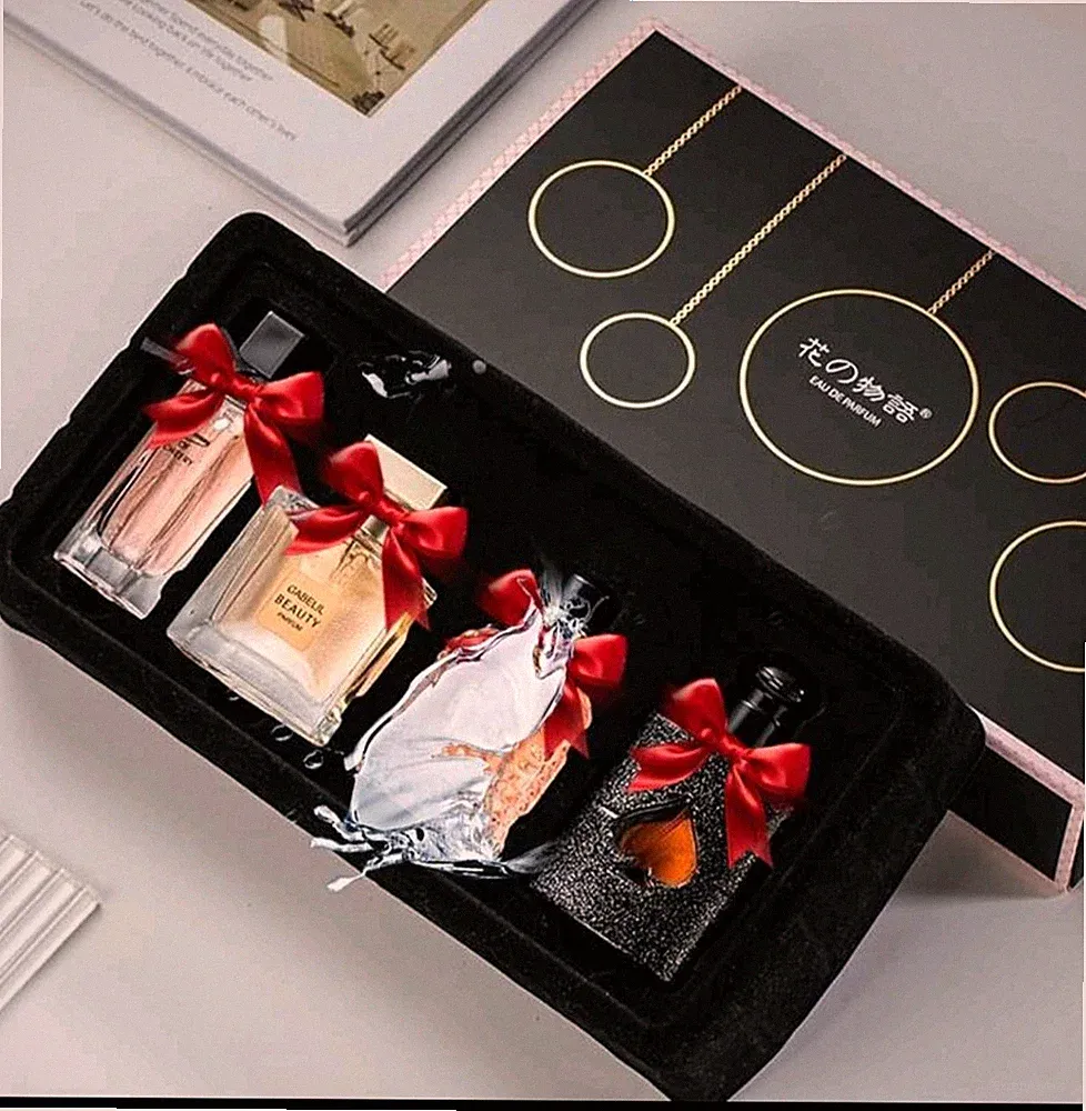 Luxury Women's Perfume Gift 4pcs Set | Fresh Floral Long-Lasting Fragrance