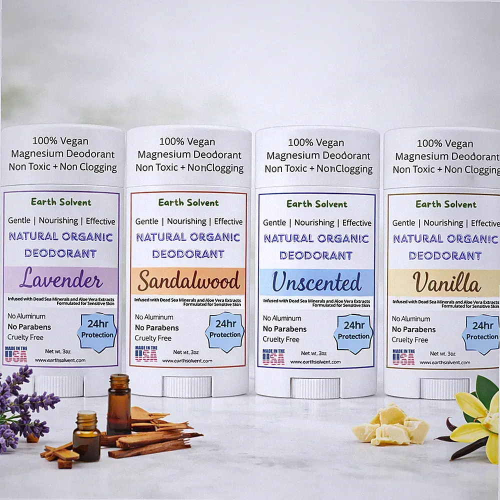 Magnesium Deodorant Natural, Vegan, Aluminum-Free Odor Control Choose Your Scent