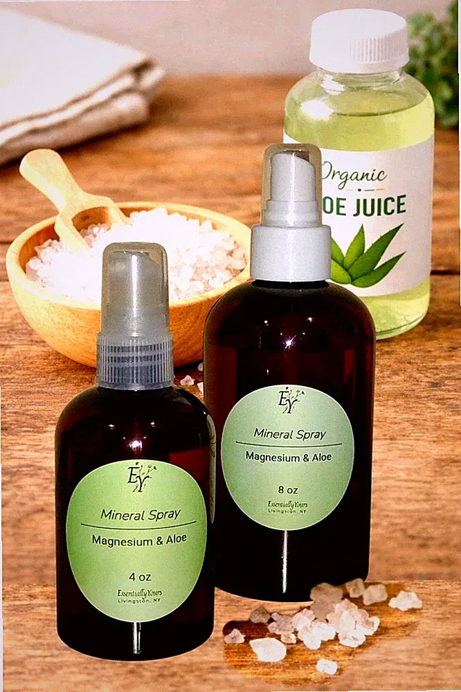 Magnesium Oil Spray - Pure Refreshing Magnesium + Aloe Mineral Body Spray 4/8 oz
