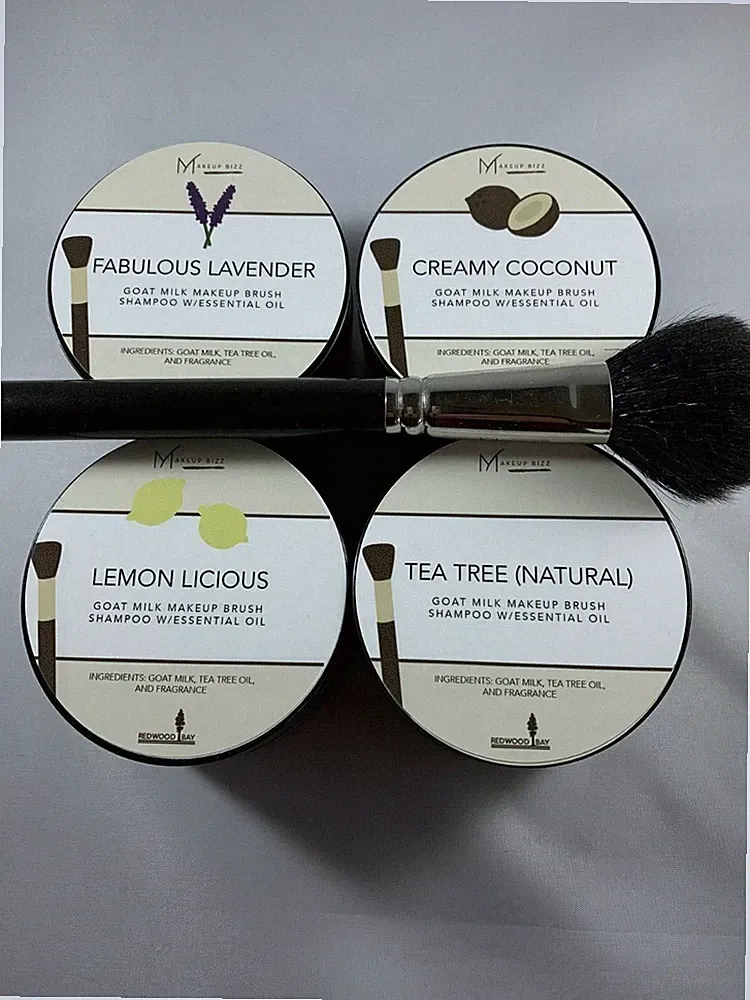 Makeup Bizz Solid Makeup Brush Cleaner w/Essential Oils & in-cap Cleaning Pad
