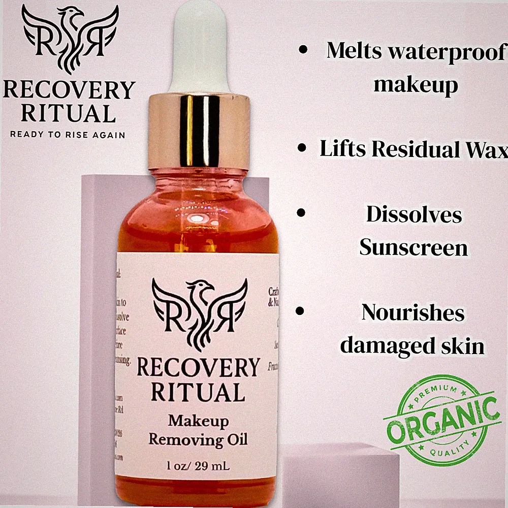 Makeup Remover Oil 1 oz – Recovery Ritual Organic Squalane + Rosehip + Sunflower