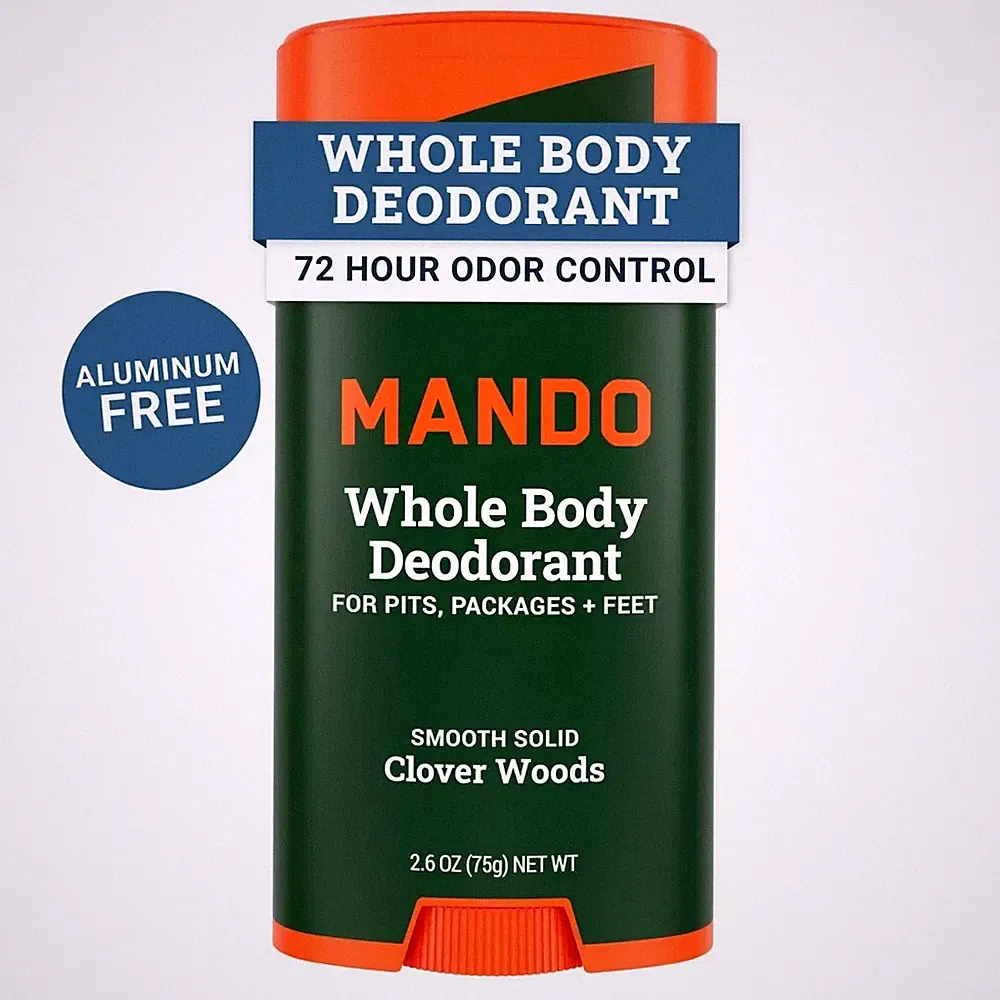 Mando Whole Body Deodorant CLOVER WOODS Smooth Solid Scent 2.6 oz FREE SHIPPING