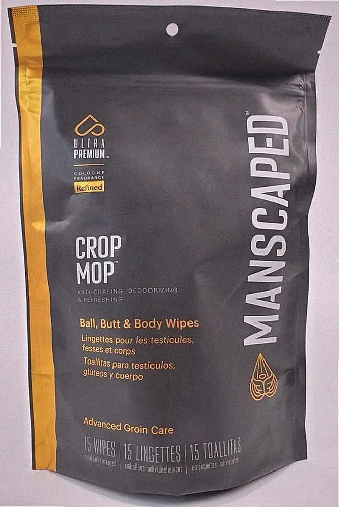 Manscaped Ultra Premium Cologne Fragrance Crop Mop Ball, Butt, Body Wipes 3 Pack