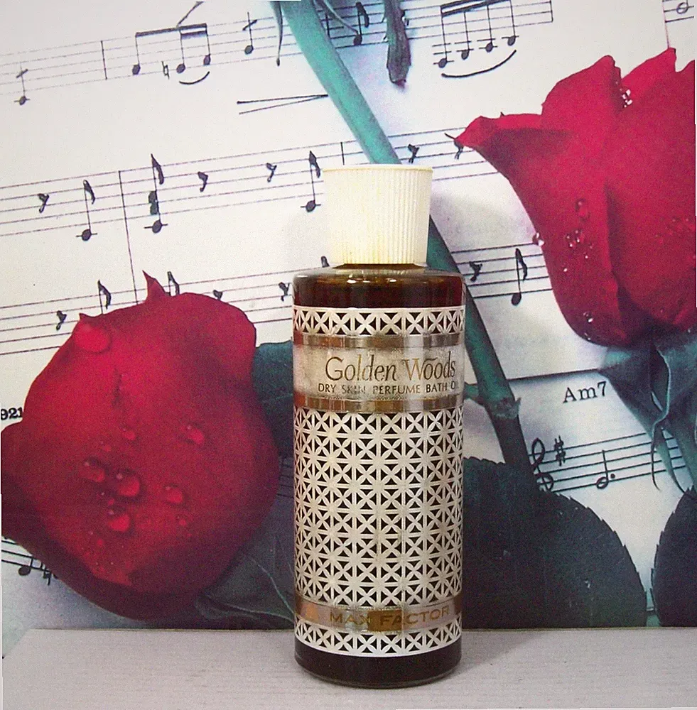 Max Factor Golden Woods Dry Skin Perfume Bath Oil 4.0 FL. OZ. NWOB