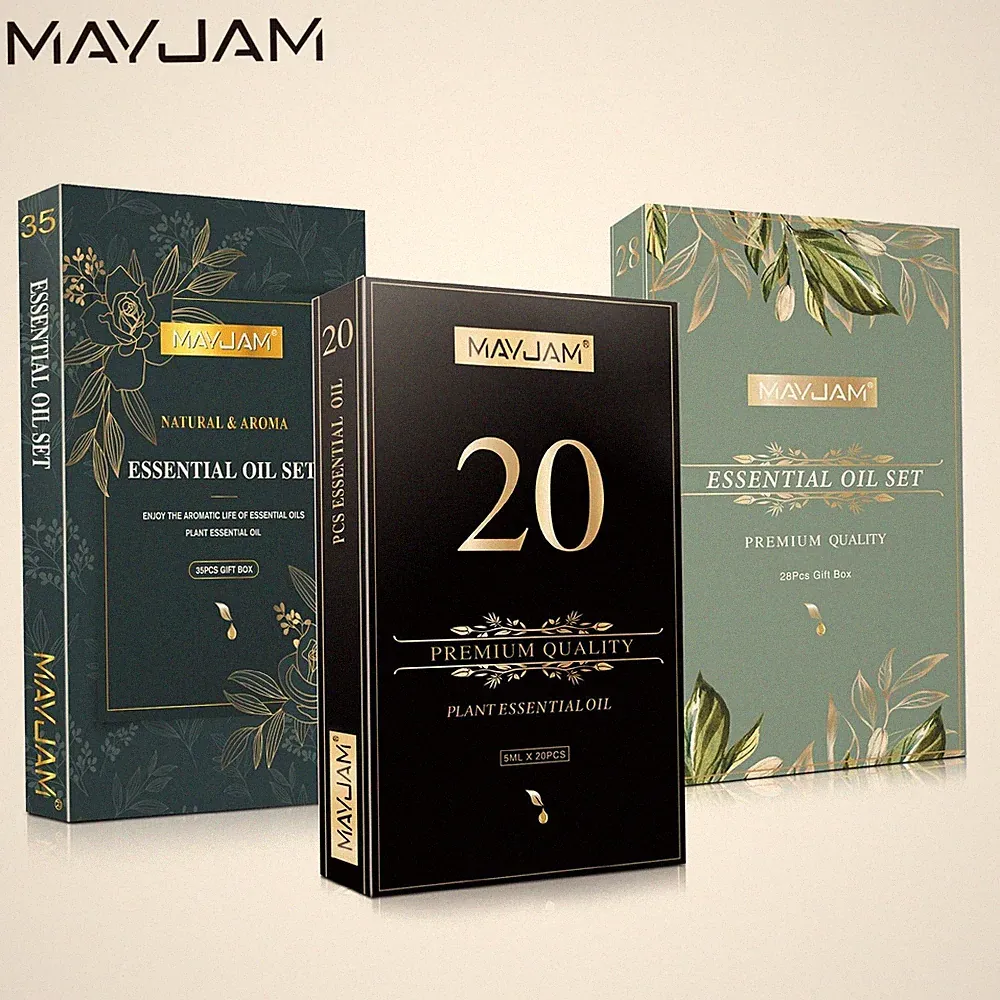 MAYJAM Pure Essential Oil Set 20/28/35Pcs 5ml Gift Kit for Diffuser Aromatherapy
