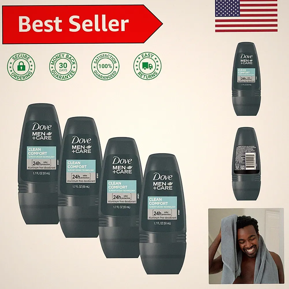 Men+Care Clean Comfort Aluminum Free Roll On Deodorant - 4 Pack, Fresh Scent