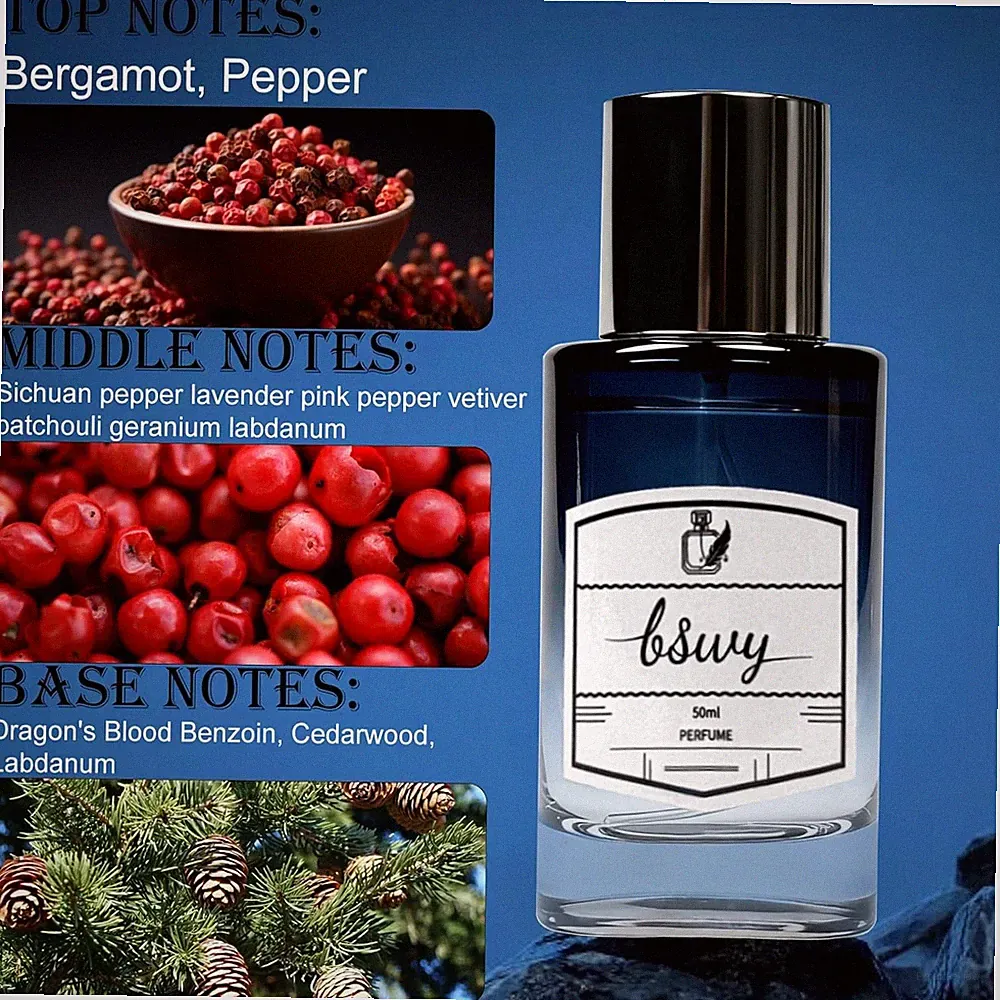 Men's Woody Spicy Cologne - Vanilla & Cedar Eau de Toilette Long Lasting 50ml