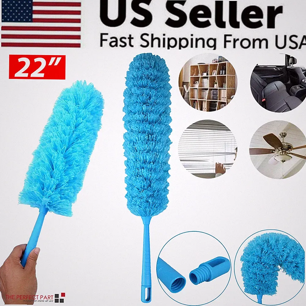 Microfiber Duster Cleaning Brush Dust Cleaner Bendable Handle Soft Ceiling Fan