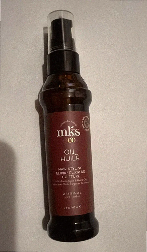 MKS Eco Oil Hair Styling Elixir 2 oz Original Argan Hemp Seed Oil Anti Frizz