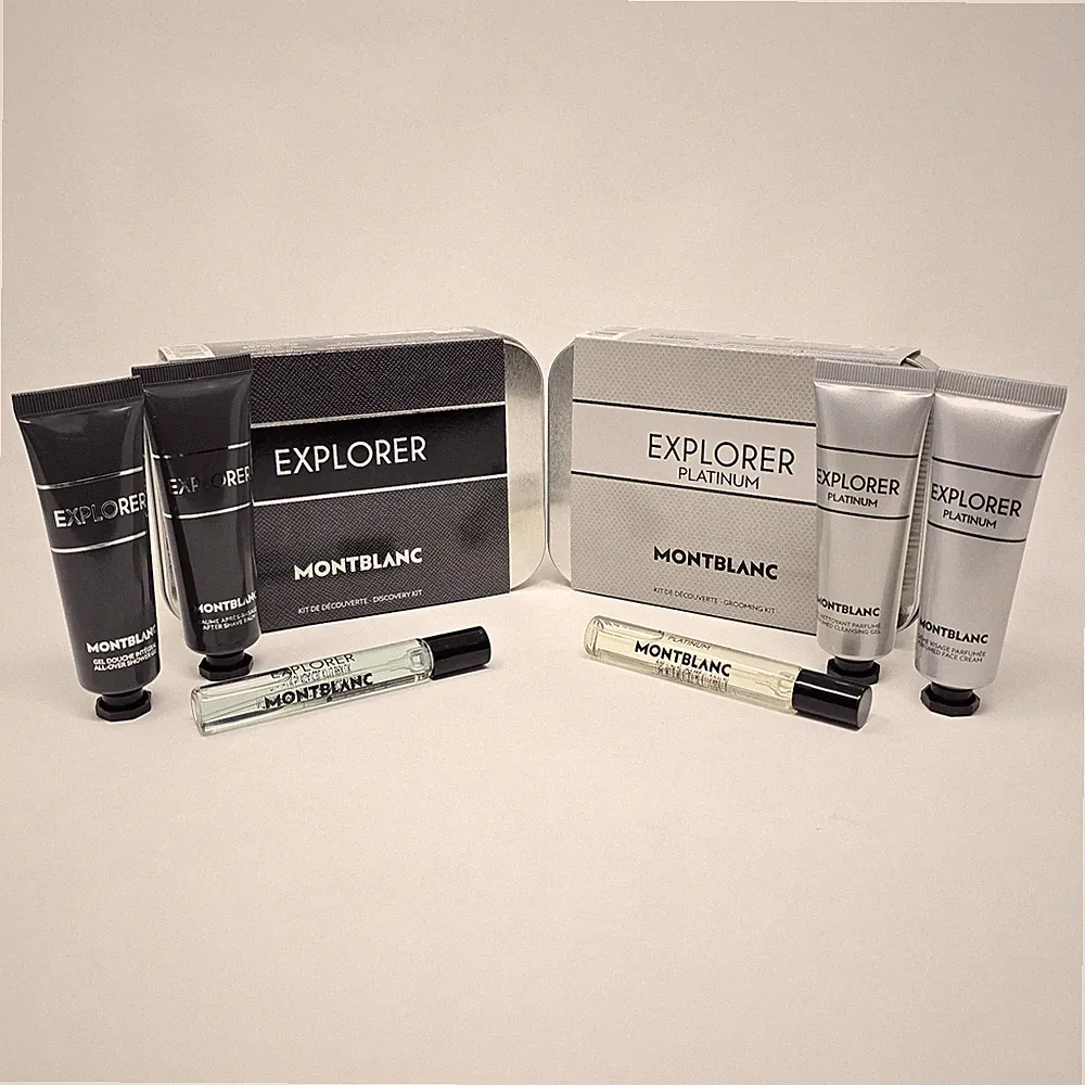 Mont Blanc Mini Travel Fragrance Duo Pack for Men: Explorer & Explorer Platinum