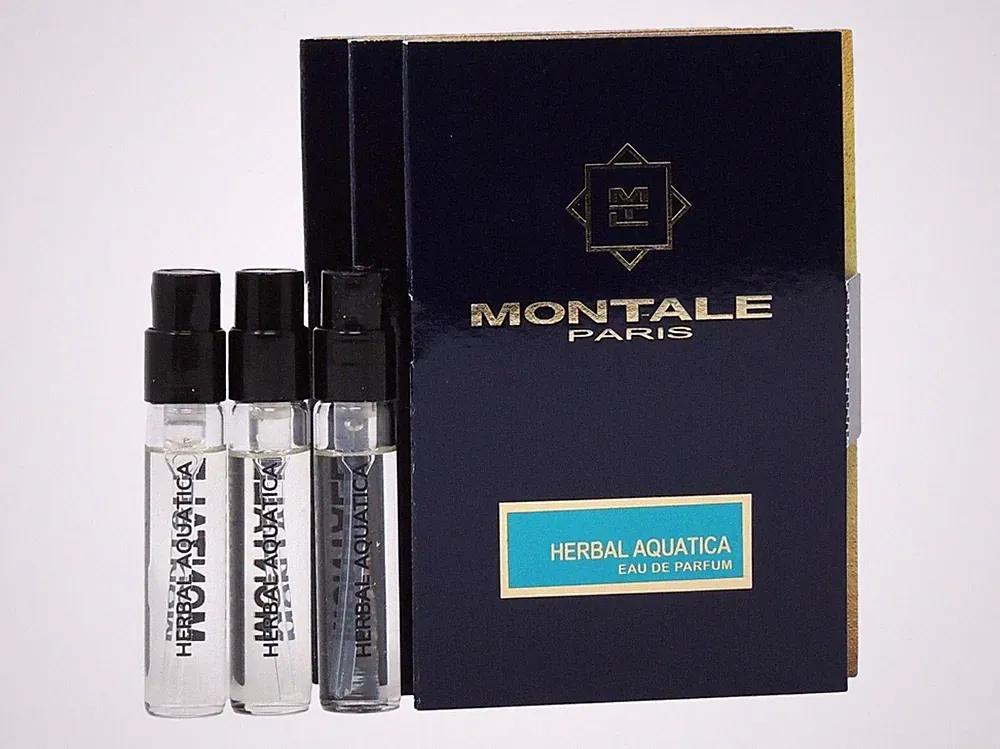 MONTALE PARIS HERBAL AQUATICA EDP 2.0ml .06oz x 3 COLOGNE PERFUME SPRAY SAMPLES
