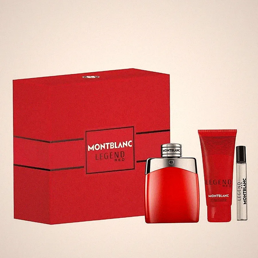 MontBlanc Men's Legend Red 3pcs EDP Gift Set Fragrances 3386460132237