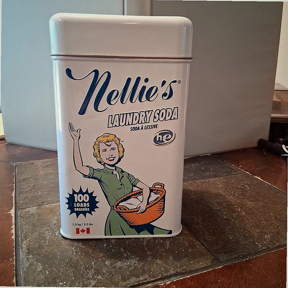 Nellie's Laundry Detergent Powder 100 Loads Scent Free Phosphate Free Metal Tin