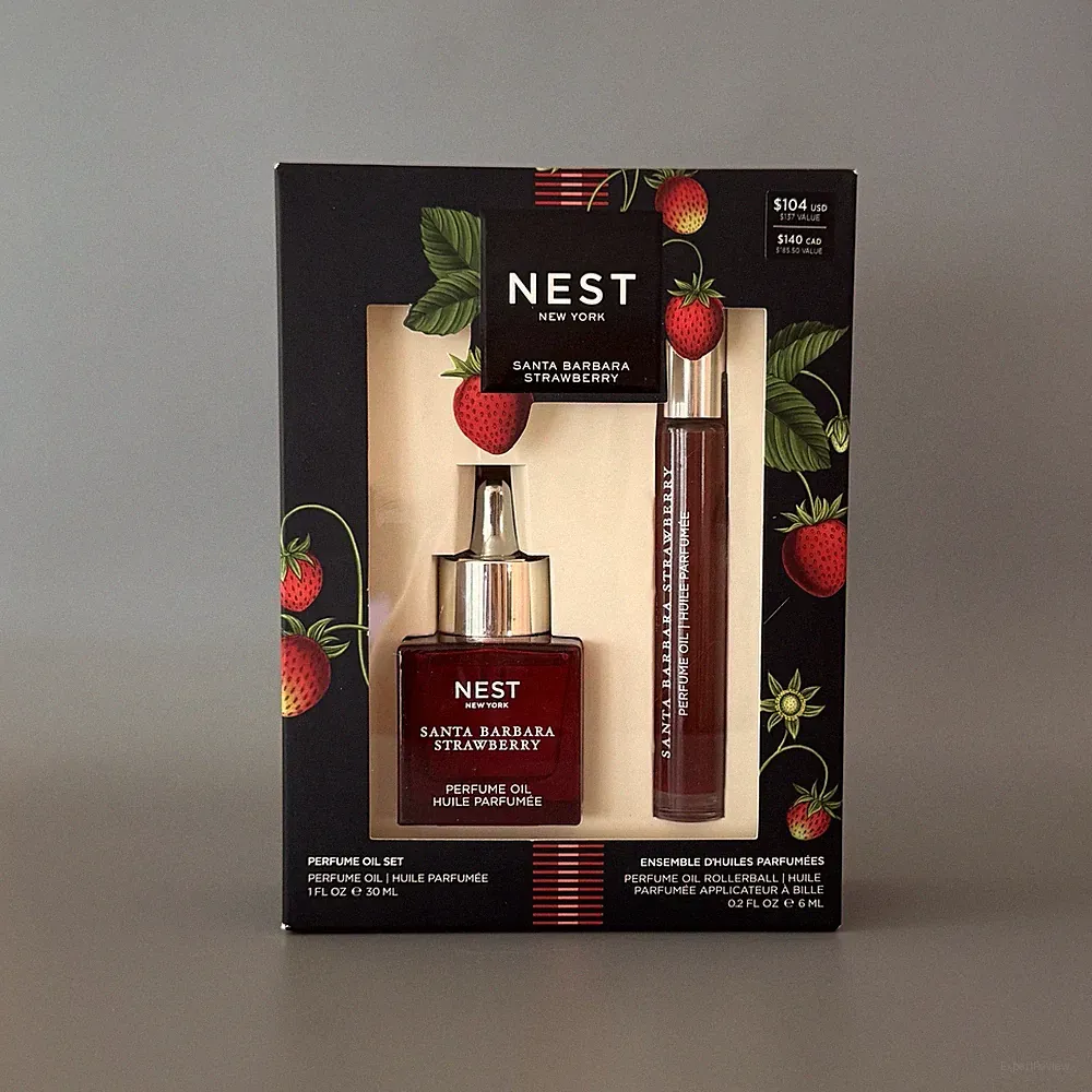 NEST Santa Barbara Strawberry Perfume Oil Set Regular Size & Travel Size NWB