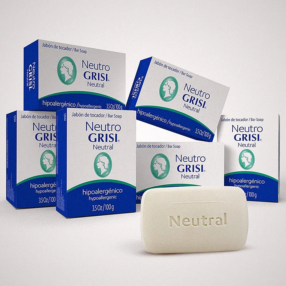 Neutral Hypoallergenic Bar Soap – Fragrance-Free & Dye-Free for Face & Body
