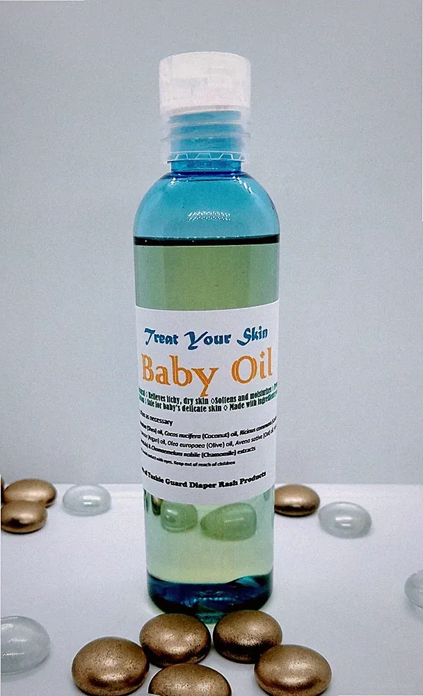 New! ALL-NATURAL Baby Oil. Pure & Organic. 4oz. Fragrance-Free