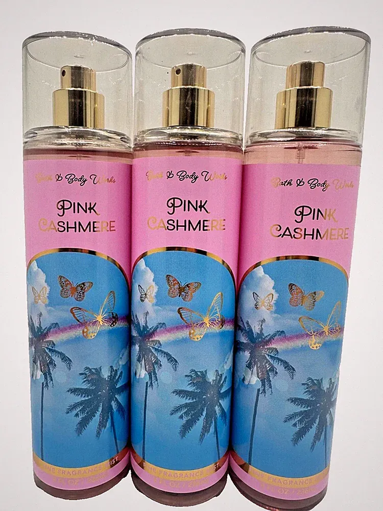 NEW Bath & Body Works Lot of 3 Pink Cashmere Fragrance Mist Perfume Spray 8 oz