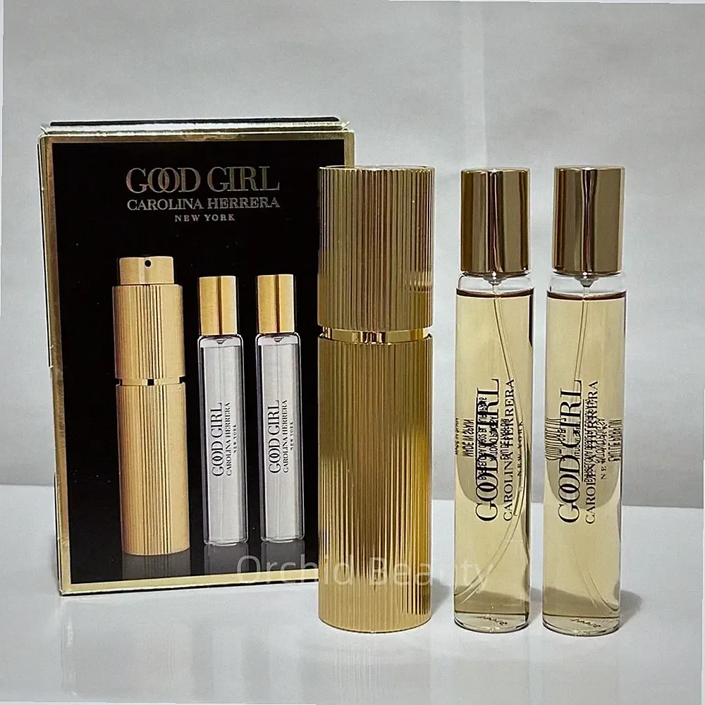 New Carolina Herrera Good Girl EDP Perfume Refillable Spray Set~3x 20ml/0.68 oz