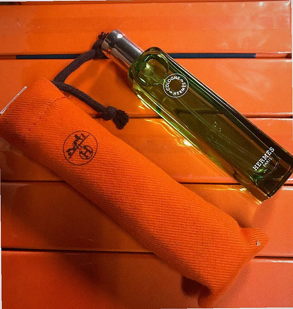 NEW Hermes Eau De Pamplemousse Rose Eau De Cologne Spray 0.5 oz W/ Pouch Travel