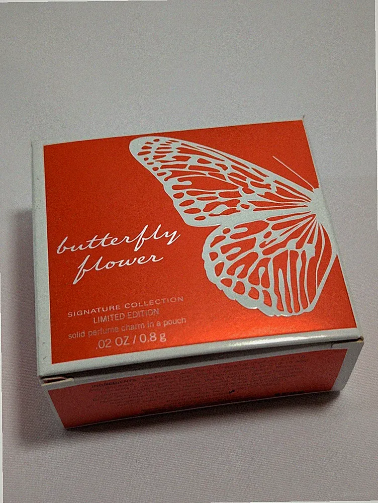 New in Box Butterfly Flower Signature Bath & Body Works Solid Perfume Charm in P