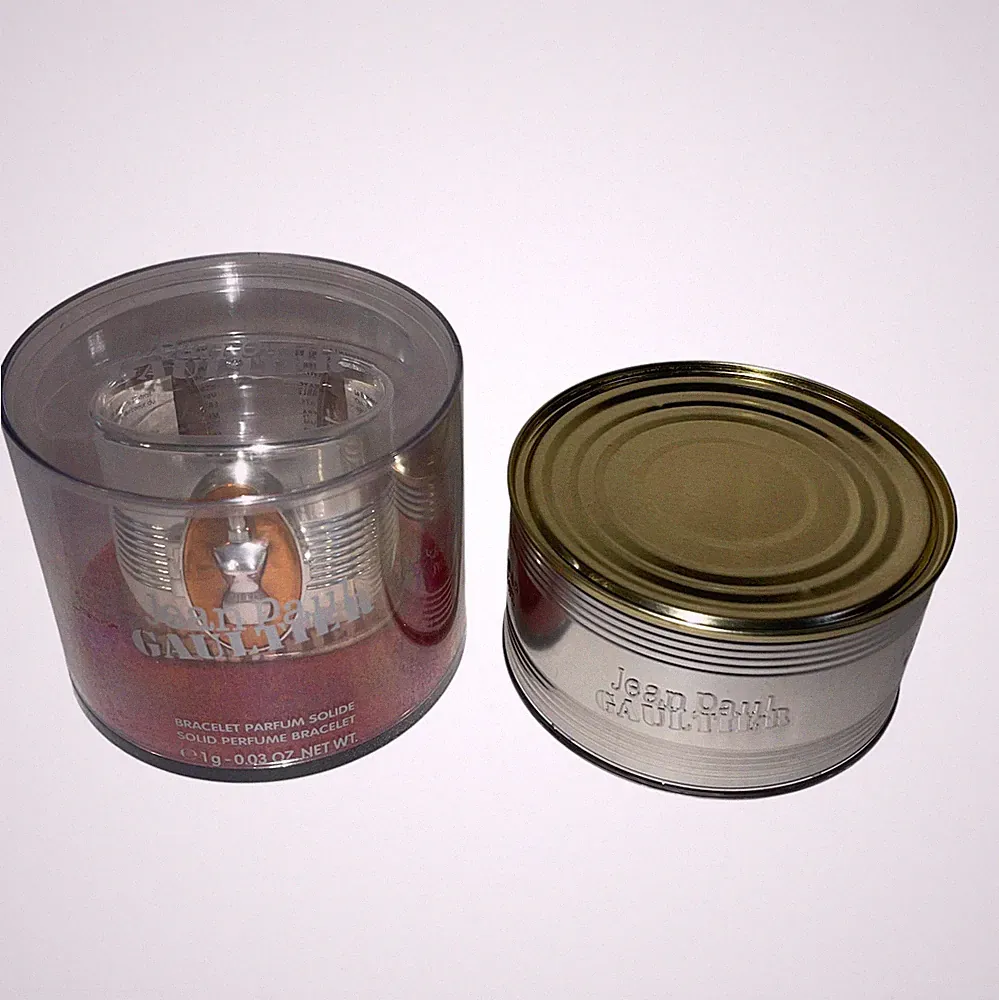 New Jean Paul Gaultier Solid Perfume Silver Tone Cuff Bracelet & Perfumed Soap