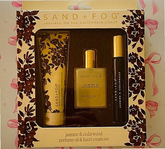 New Sand Fog Perfume Oil Hand Cream Gift Set 3 Jasmine Cedarwood Rollerball
