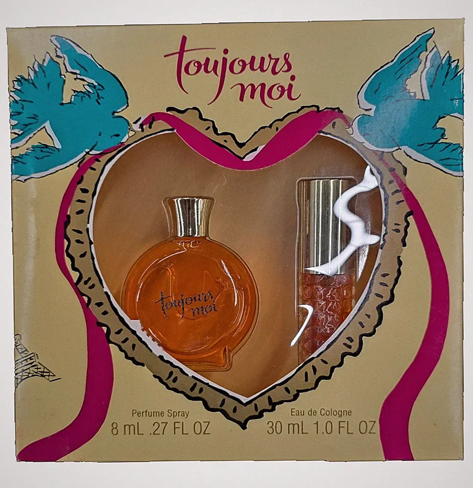 NEW Toujours Moi Perfume Spray .27 Fl Oz, Eau De Cologne 1.0 Fl Oz Gift Set